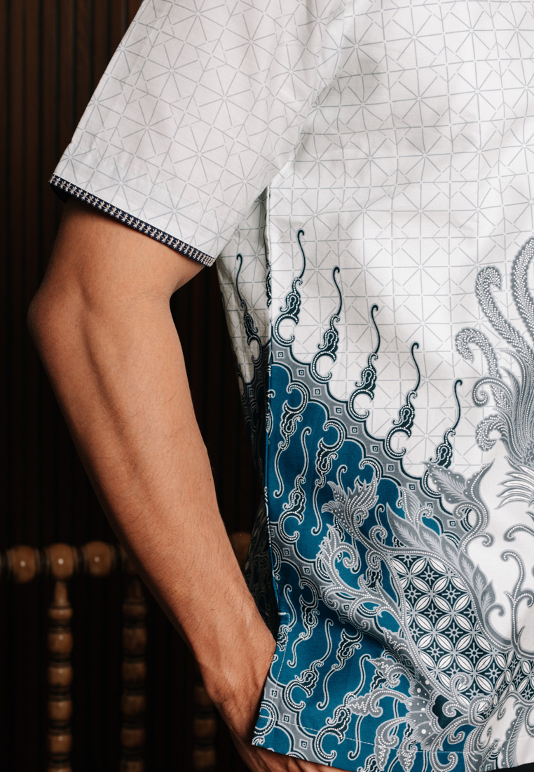 Hadinata Embroidery Batik Kemeja Pendek Mavendra Madira-1